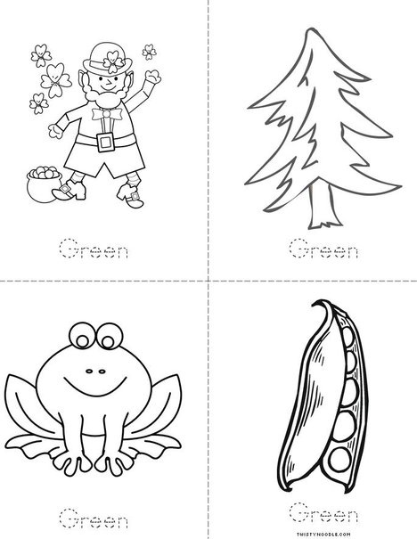 Green mini book mini books green books coloring books