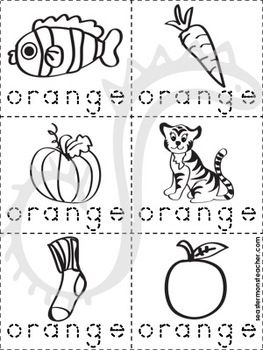 Orange color book coloring books color unit book making