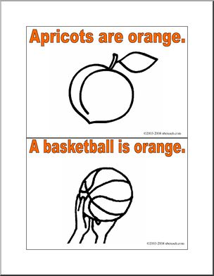 Orange things booklet coloring pages i