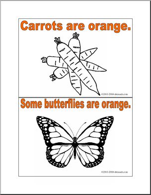 Orange things booklet coloring pages i