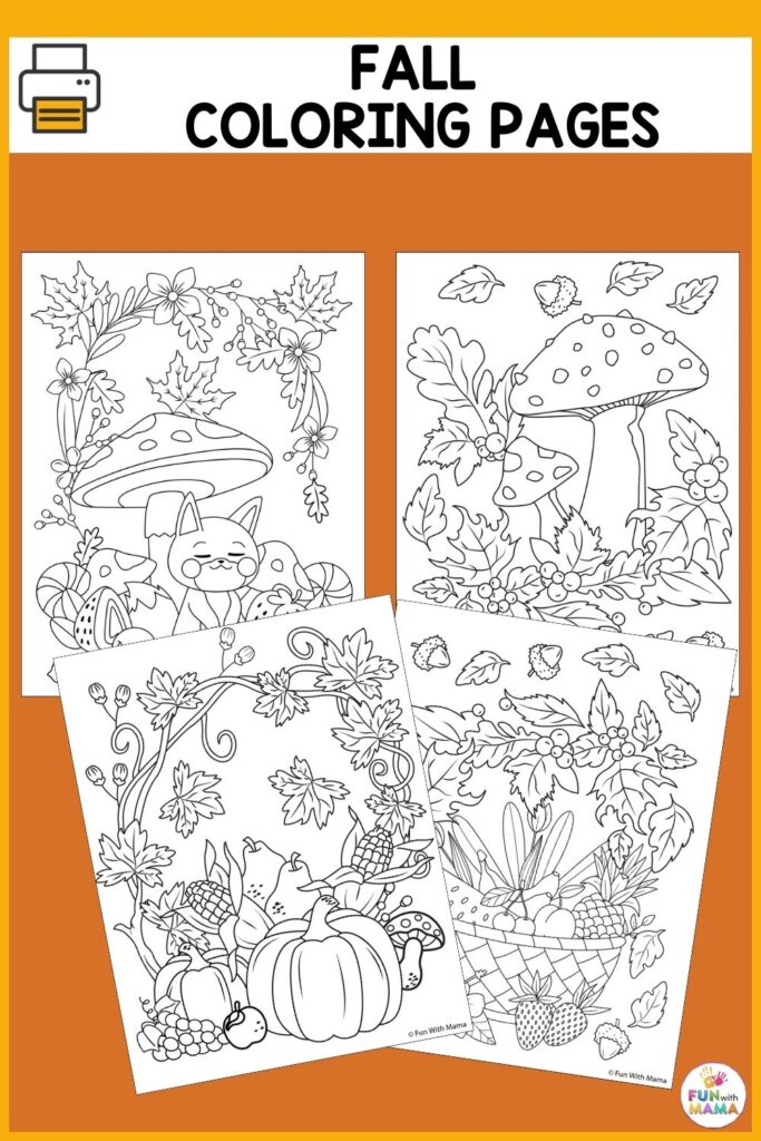 Fall coloring pages