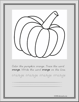 Coloring page orange things