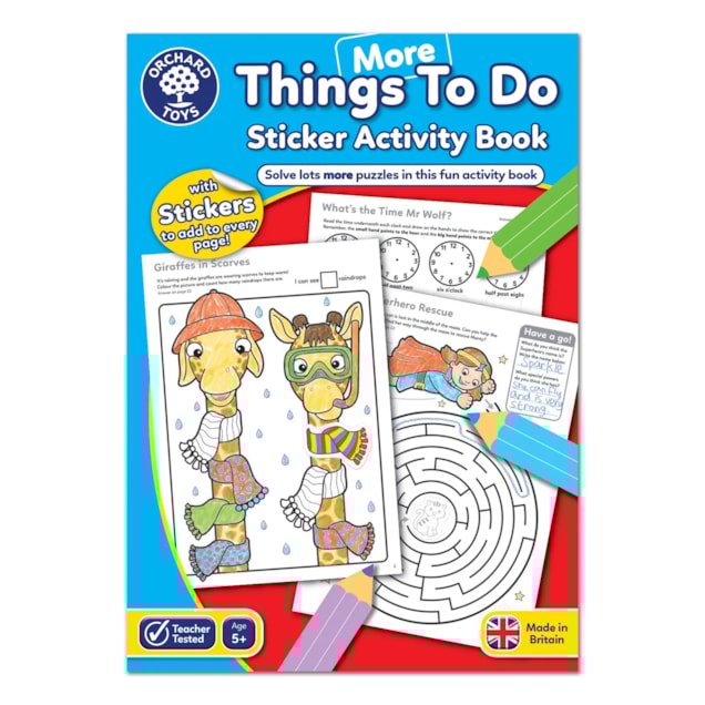 More things to do colouring book with stickers