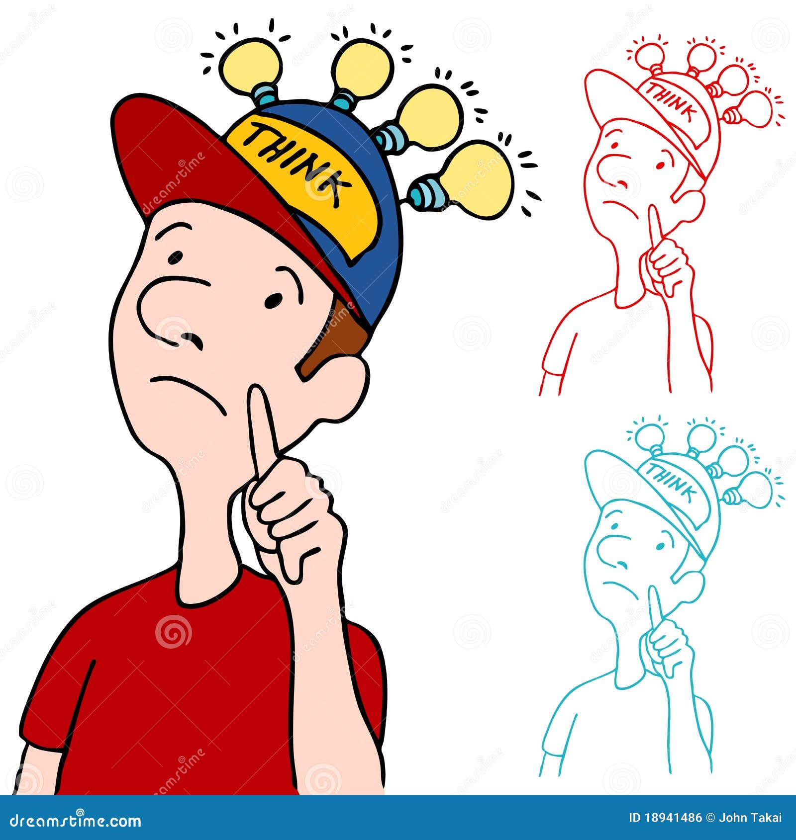 Thinking cap stock illustrations â thinking cap stock illustrations vectors clipart