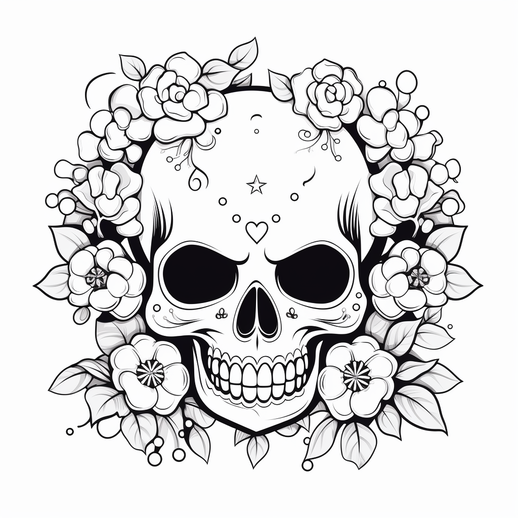 Skull coloring pages