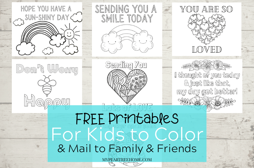 Thinking of you cards to color my pear tree home