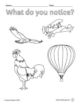 What do you notice slides coloring pages