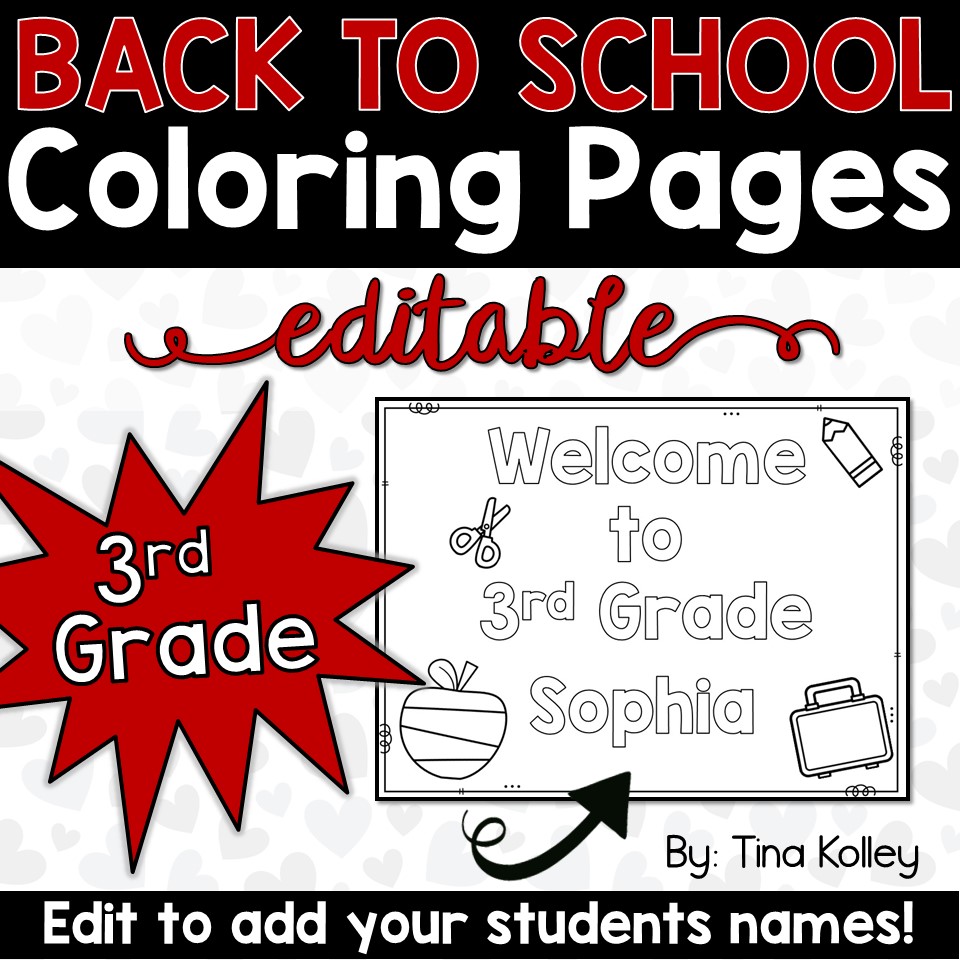 Back to school coloring pages