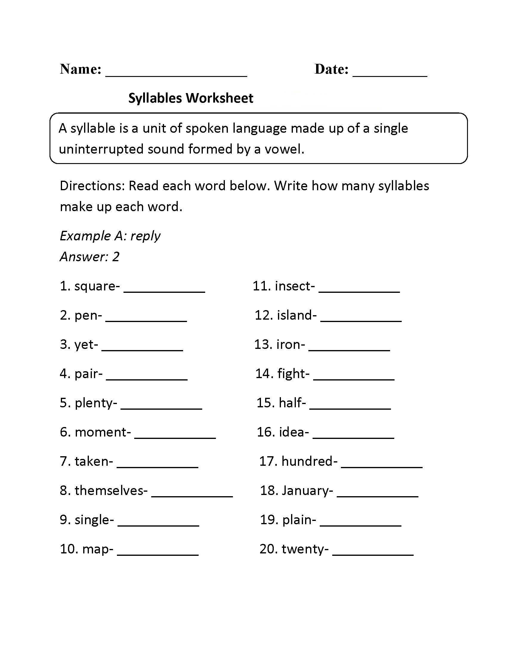 Rd grade worksheets