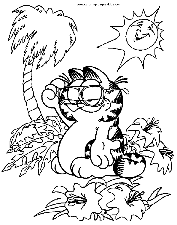 Garfield color page