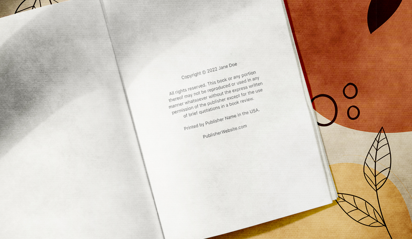 How to create a book copyright page free template