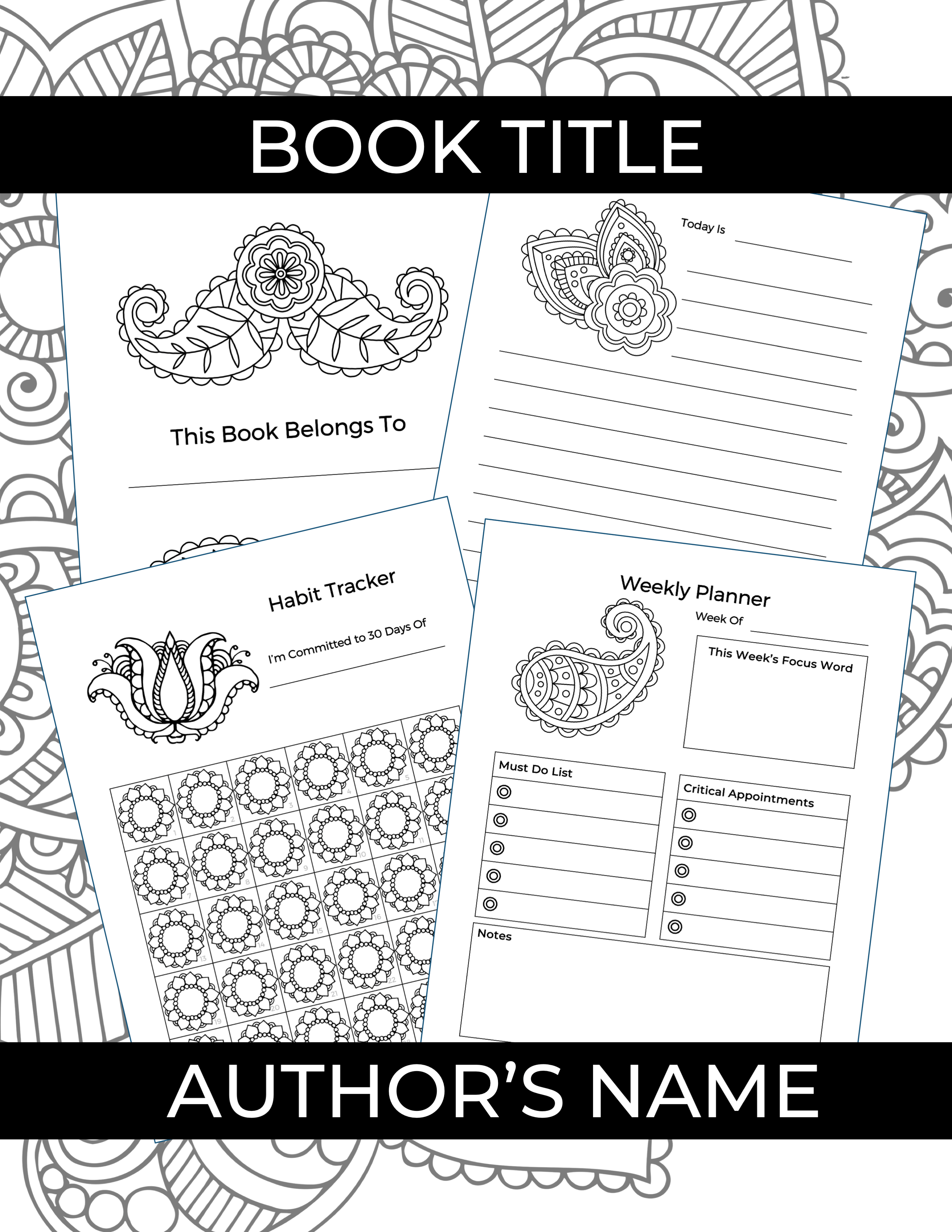 Plan write relax template pack with covers