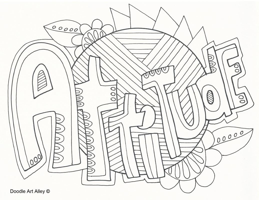 Attitude coloring pages