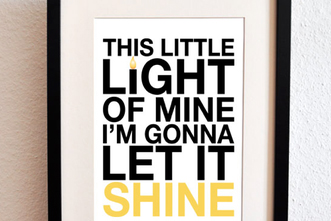 Free printable this little light of mine