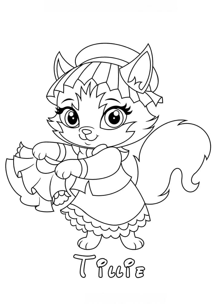 Tillie from palace pets coloring page