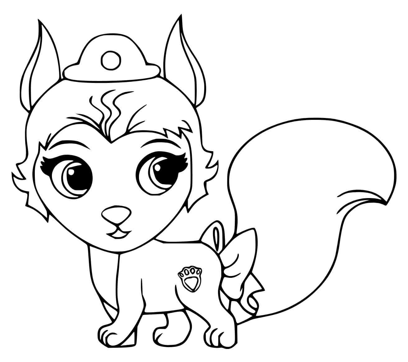 Slingshot from palace pets coloring page