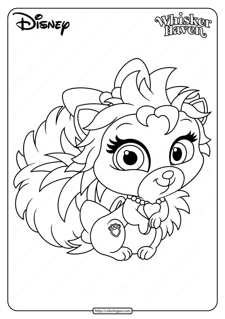 Printable palace pets thistleblossom coloring page