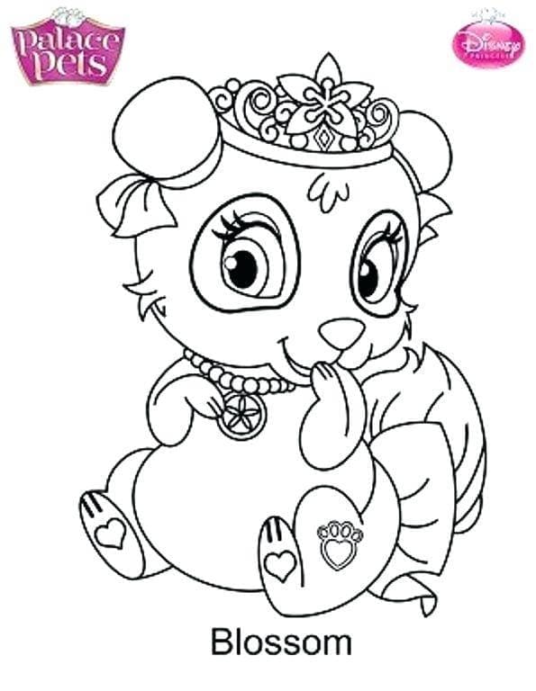 Blossom from palace pets coloring page