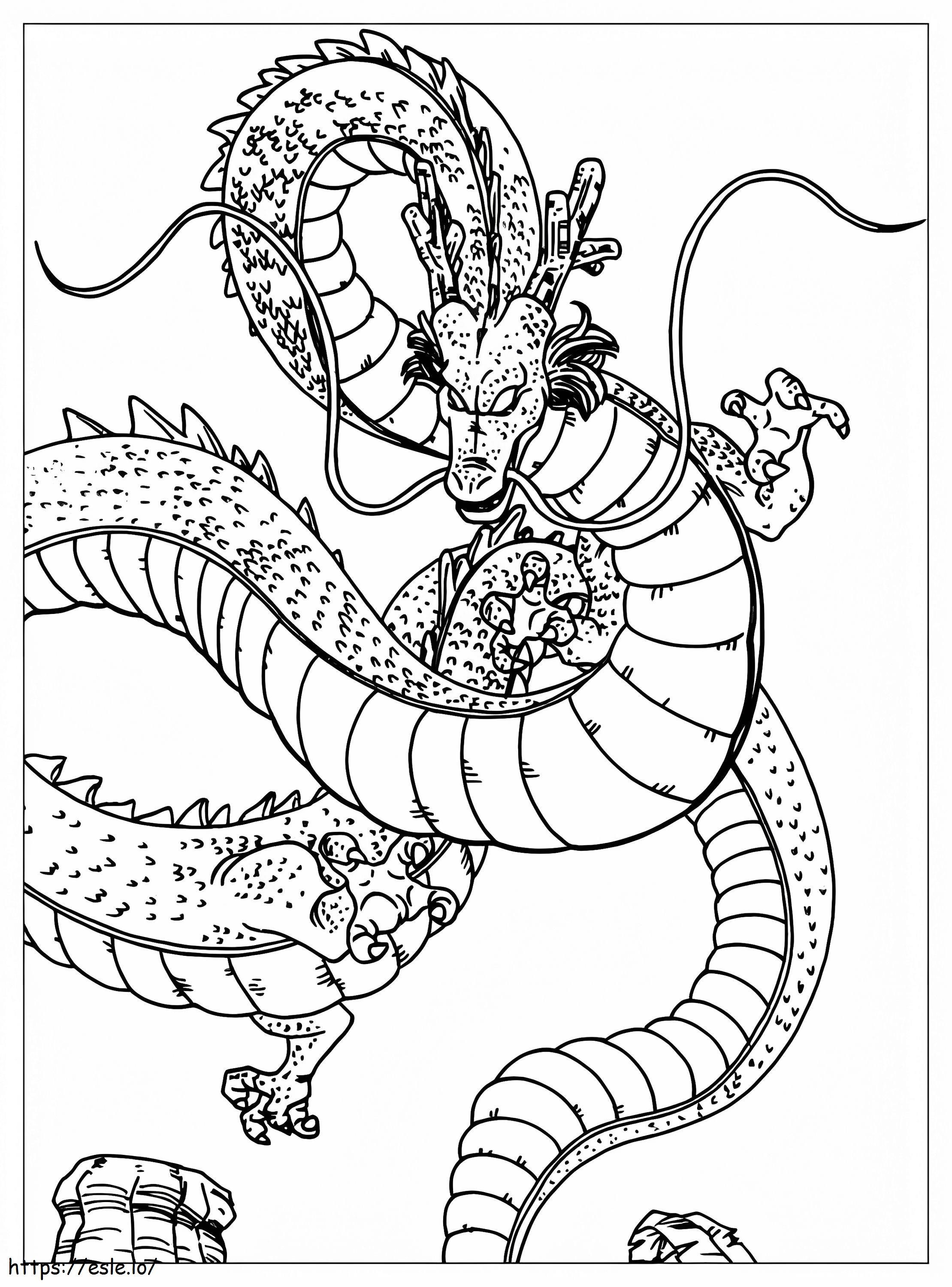 Dragon ball z shenron coloring page