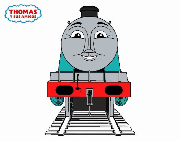 Colored page gordon from thomas and friends painted by user not registered