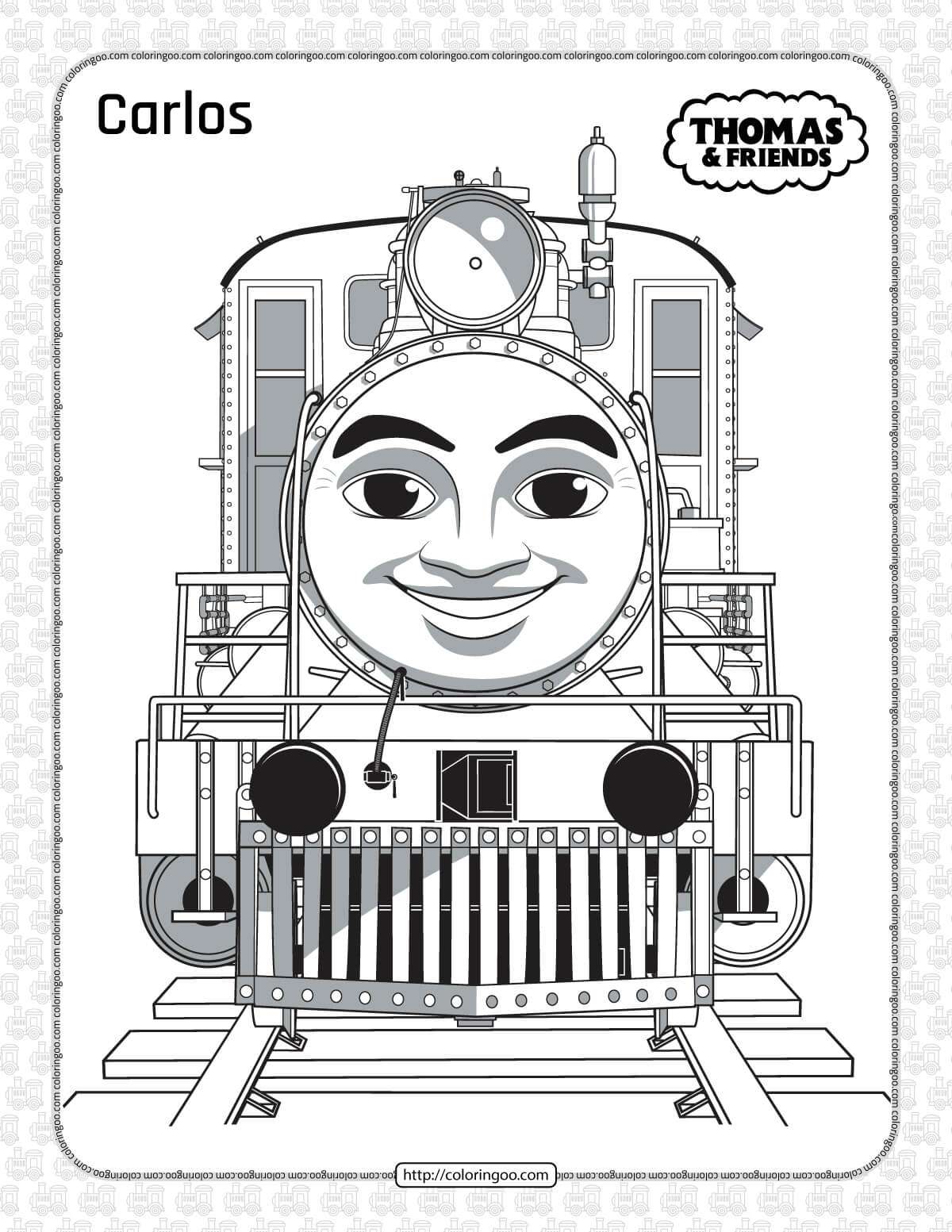 Printables thomas and friends carlos coloring page