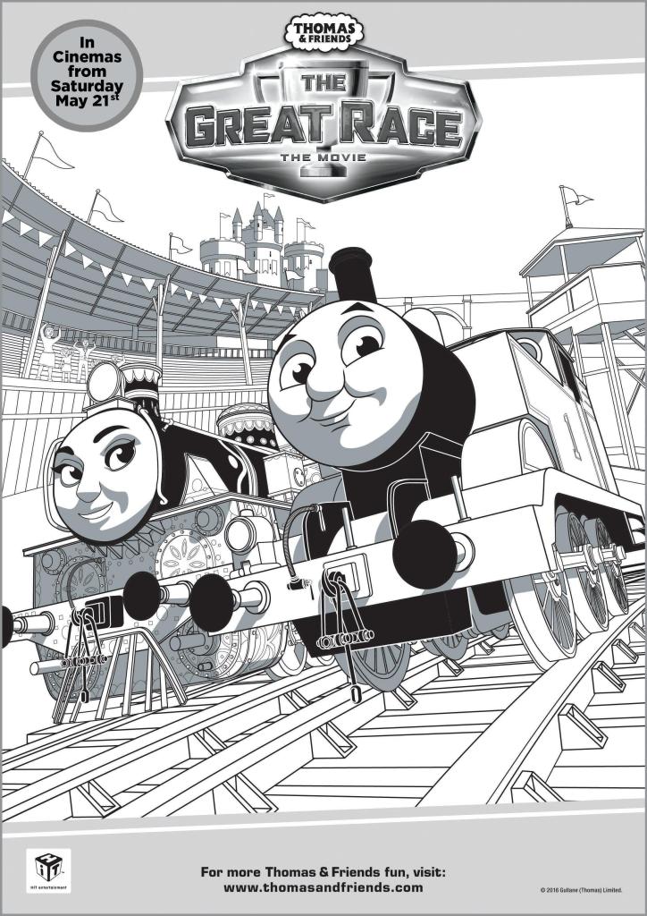 Thomas friends the great race louring pages