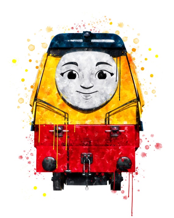 Thomas and friends print rebecca the train watercolor rebecca poster gifts rebecca wall decor thomas printable instant download download now