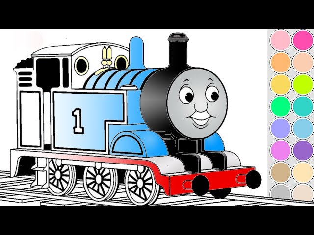 Coloring thomas train for kids drawing animation thomas and friends colouring book pages