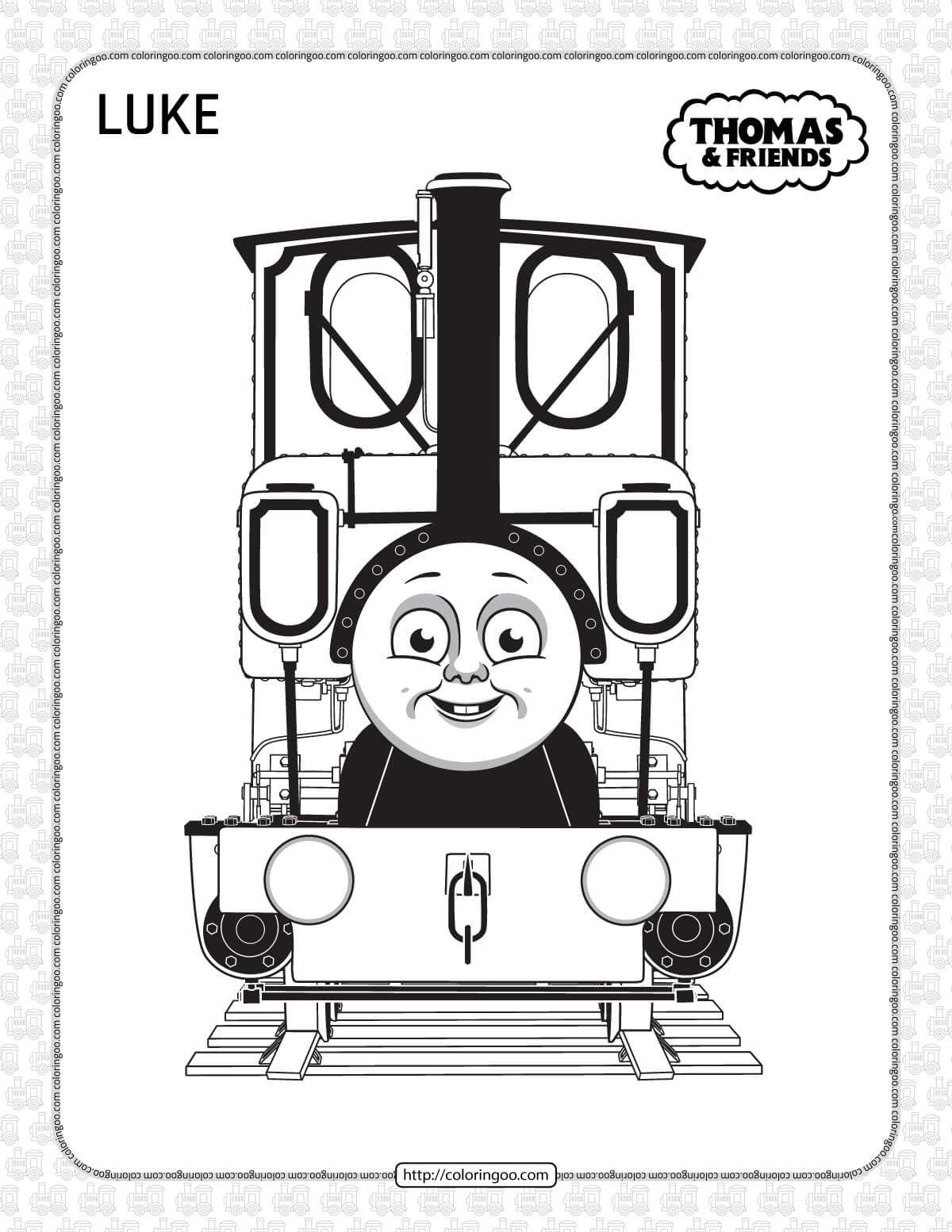 Printables thomas and friends luke coloring page