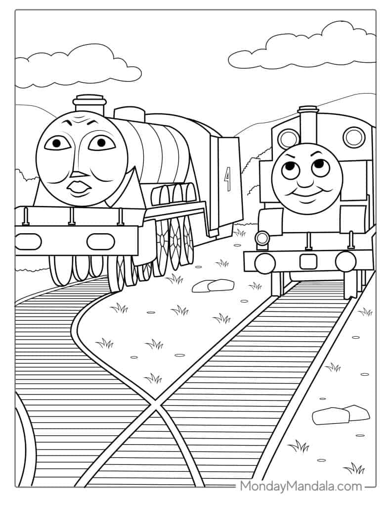 Thomas friends coloring pages free pdf printables