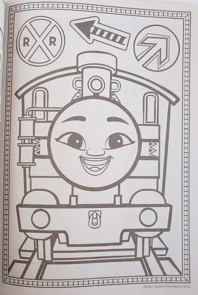 Thomas coloring and activity book with friends stand