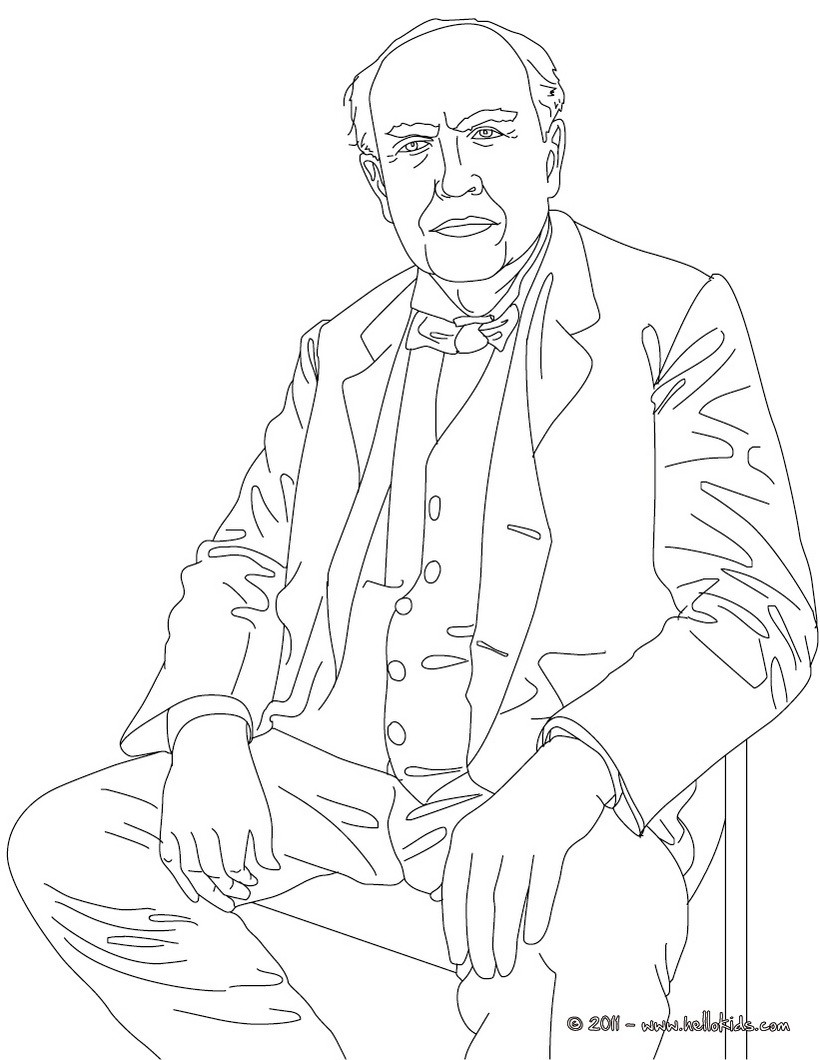 Thomas edison coloring pages