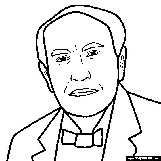 Thomas edison coloring page coloring pages free coloring pages online coloring