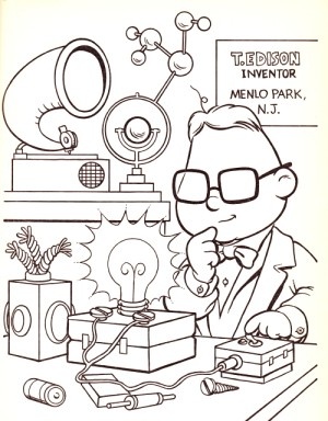 Thomas edison thomas edison activities coloring pages thomas edison
