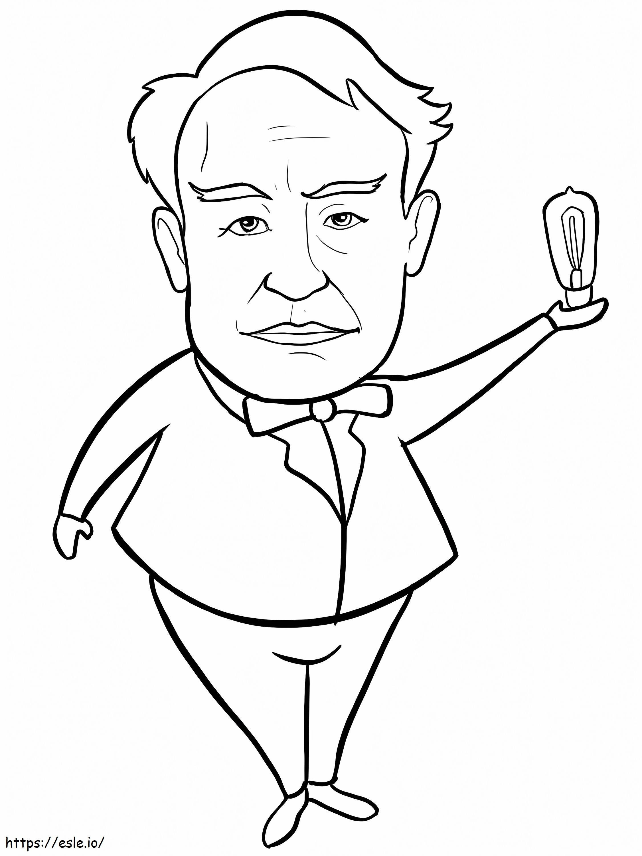 Thomas edison coloring page