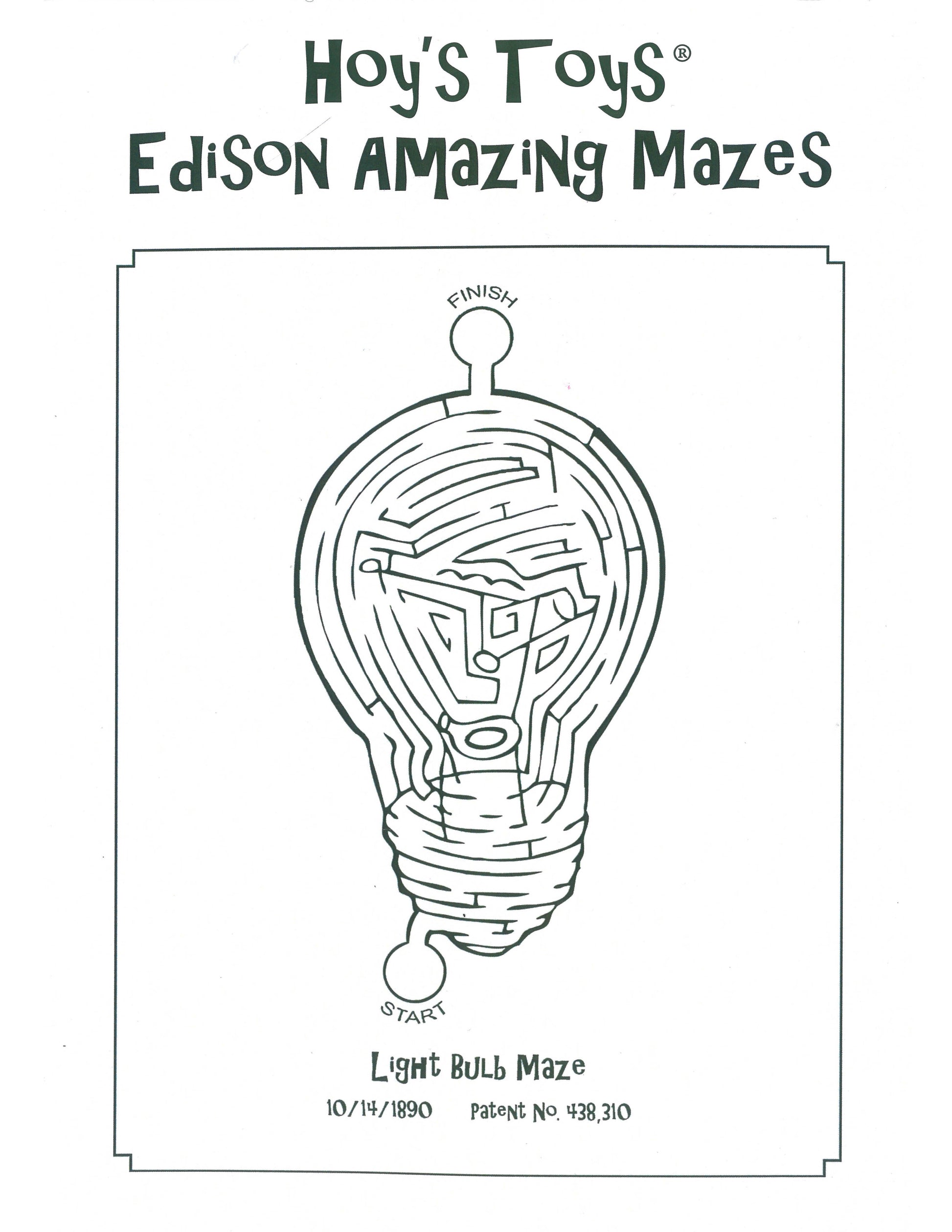 Hoys toys thomas edison amazing mazes to adult