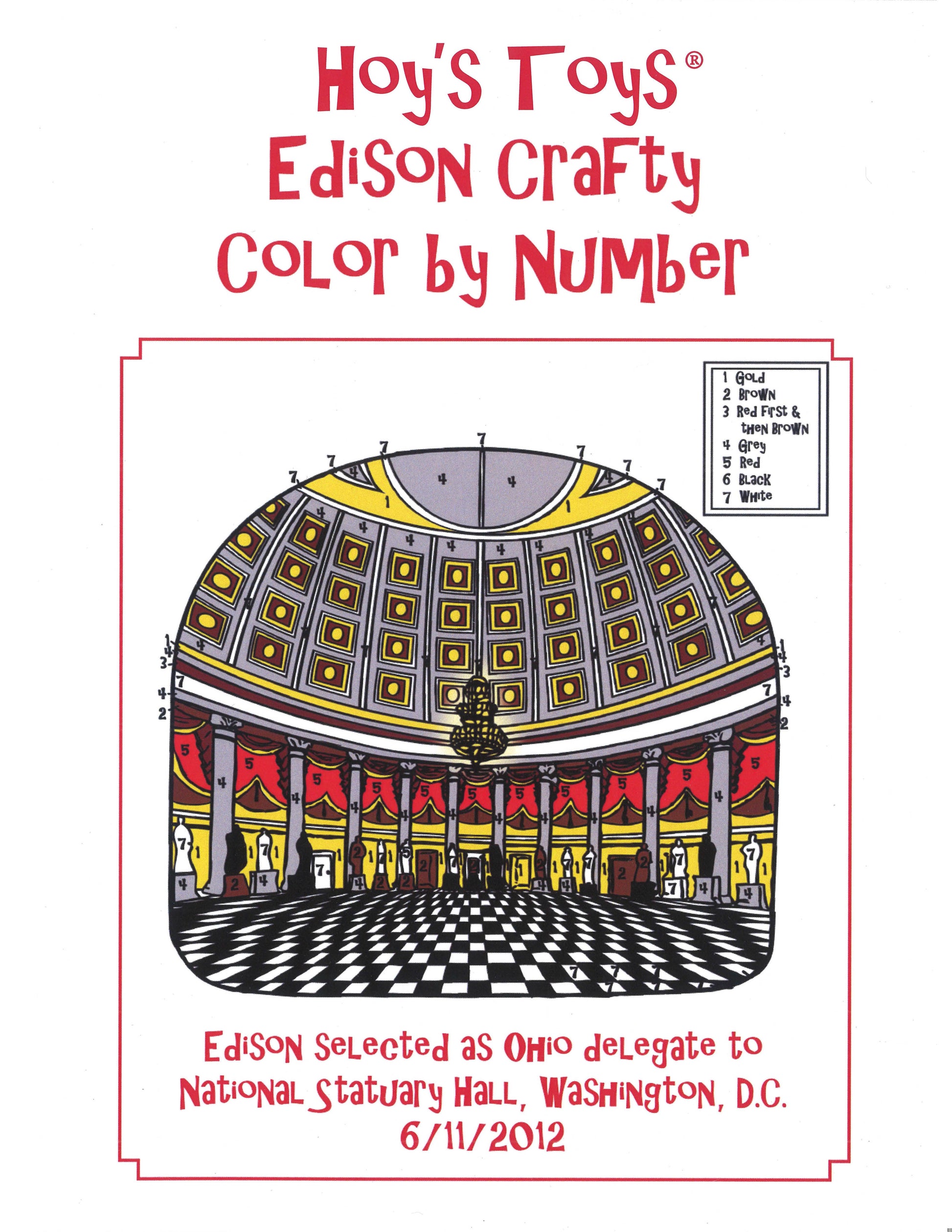 Hoys toys thomas edison crafty color by number to adult