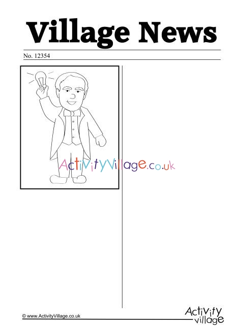 Thomas edison newspaper writing prompt