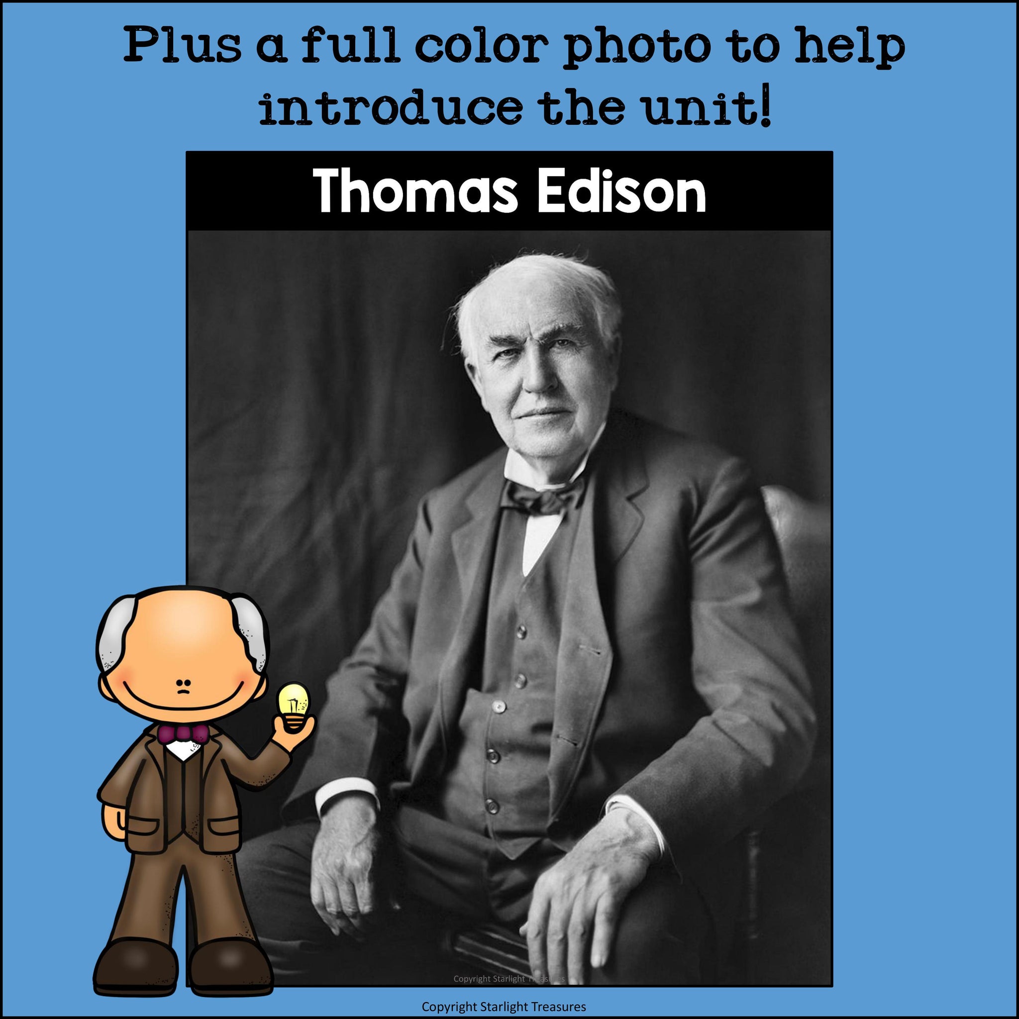 Thomas edison mini book for early readers inventors â starlight treasures llc
