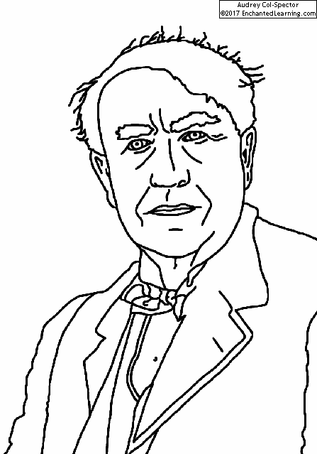 Thomas edison coloring page