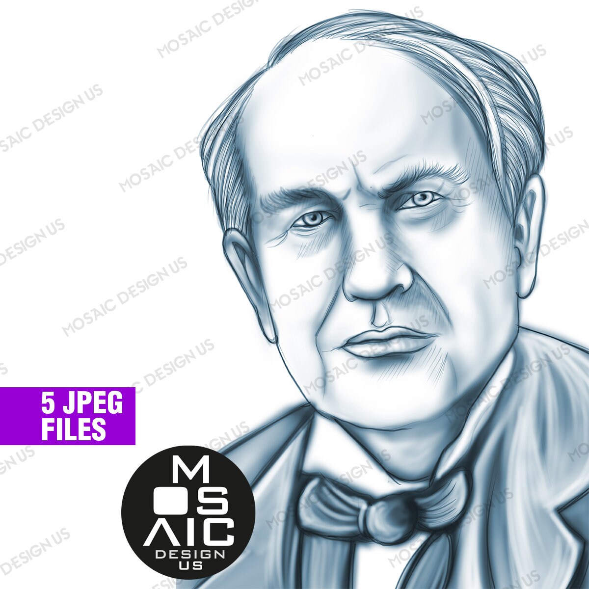 Thomas alva edison coloring pages drawing illustration thomas edison art print edison poster scientist home wall decor printable
