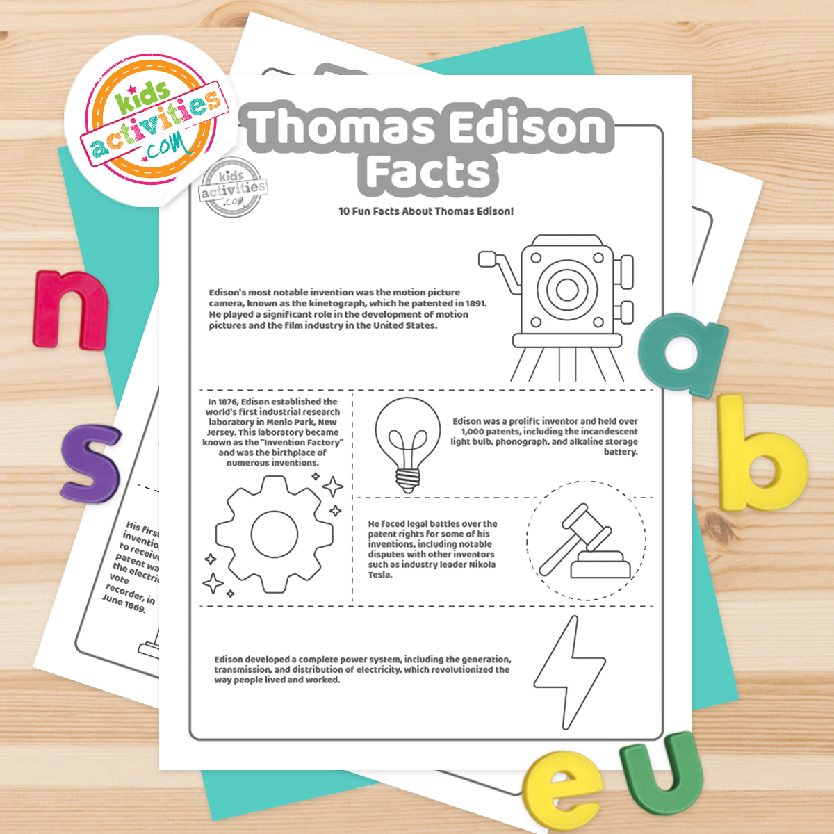 Interesting thomas edison facts kids activities blog