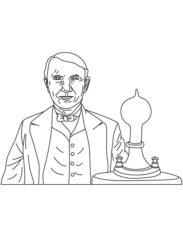 Thomas alva edison coloring page download free thomas alva edison coloring page for kids best coloring pages