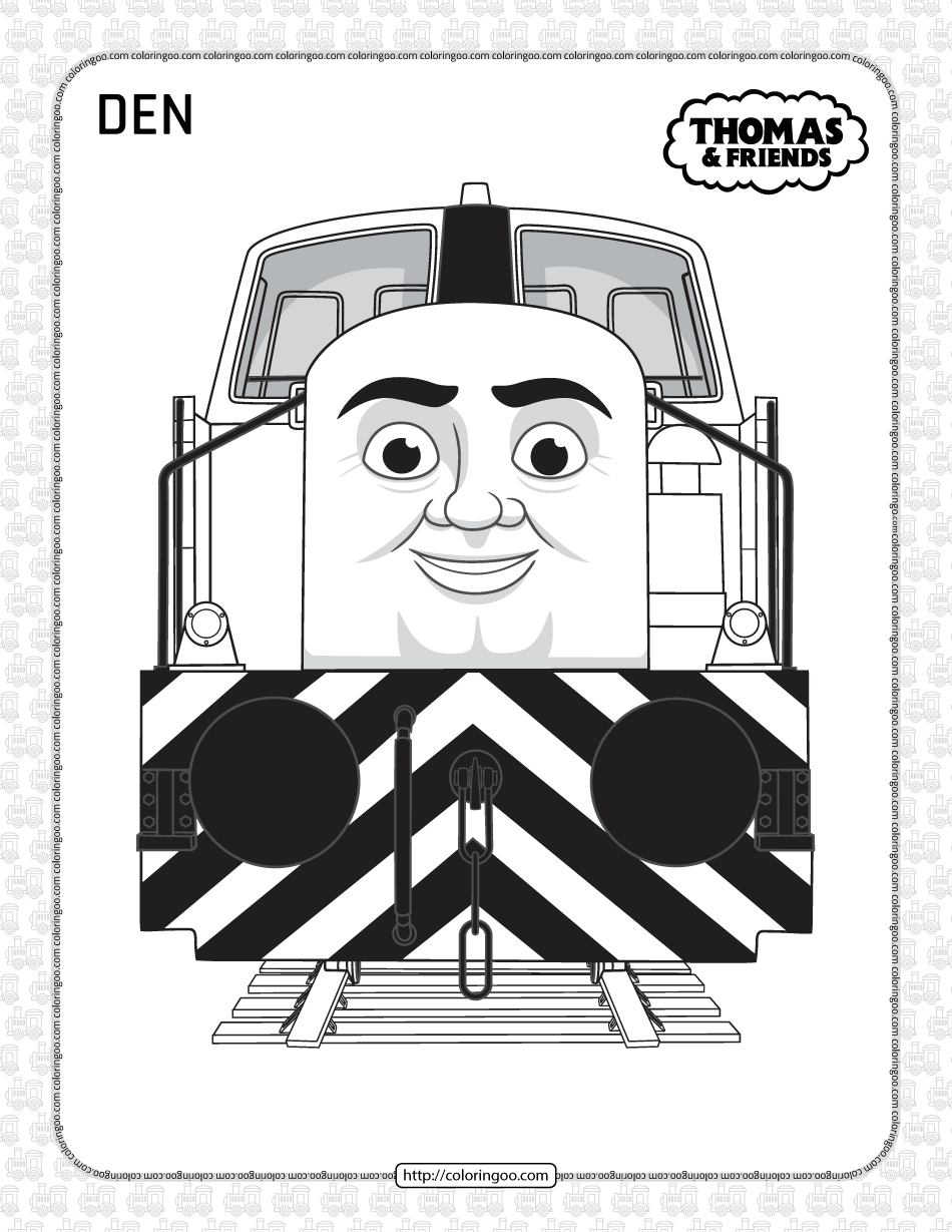 Printables thomas and friends den coloring page
