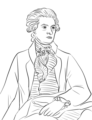 Thomas jefferson coloring page free printable coloring pages