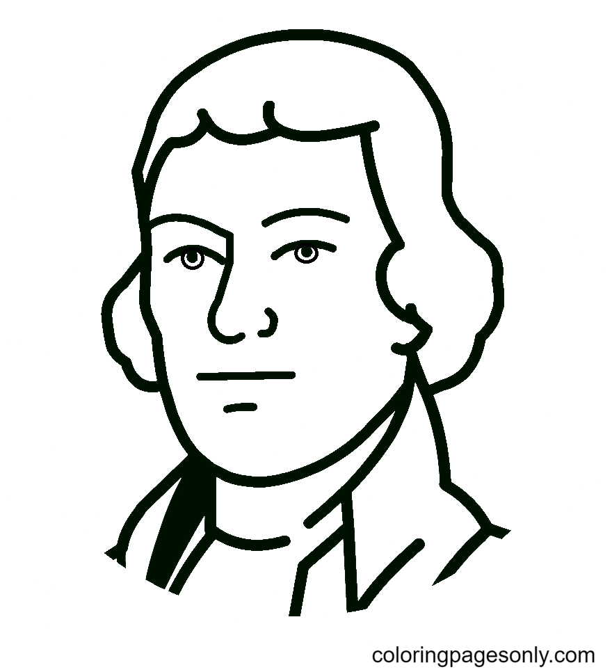 Thomas jefferson coloring pages printable for free download