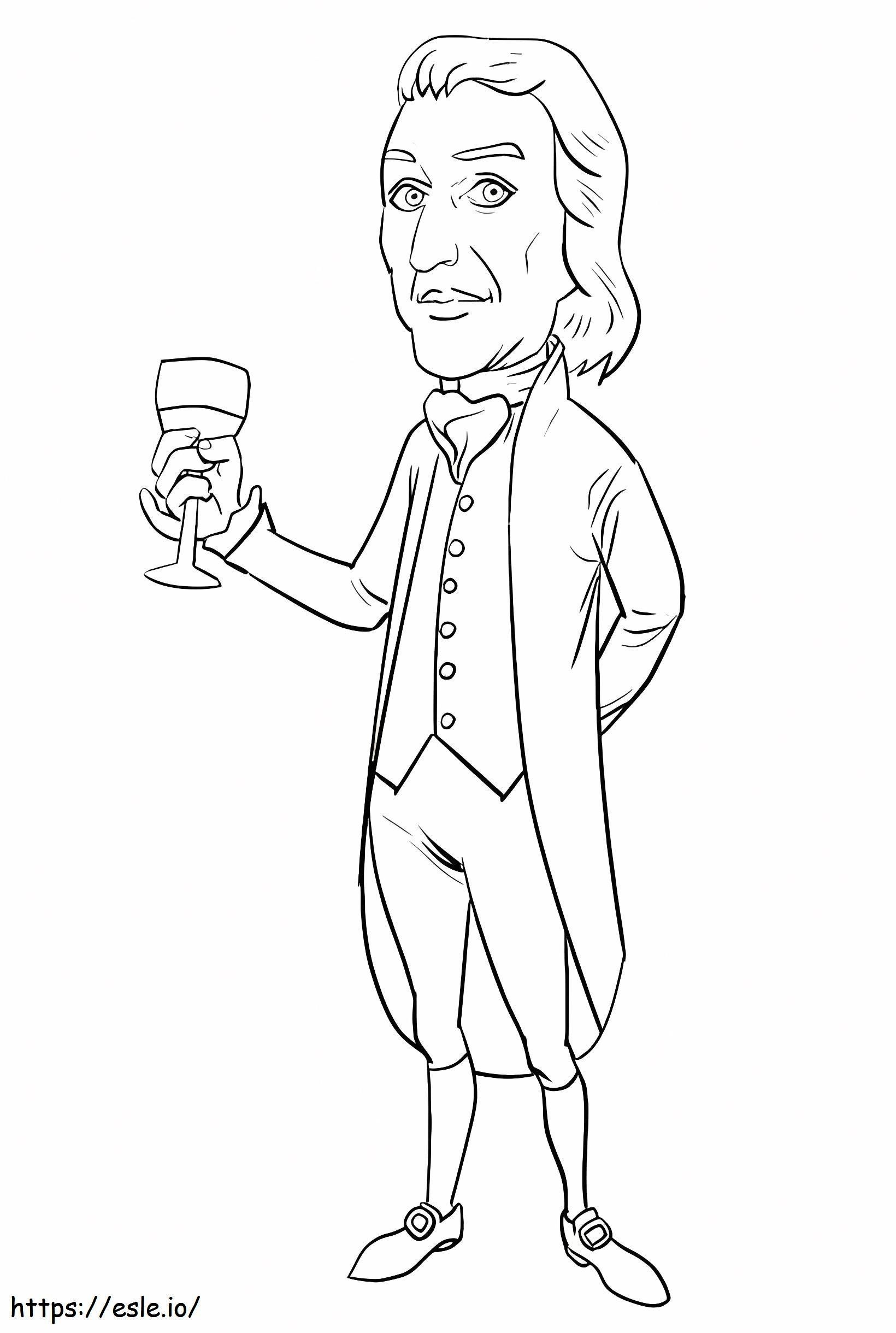 Thomas jefferson free printable coloring page