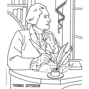 Thomas jefferson coloring pages printable for free download