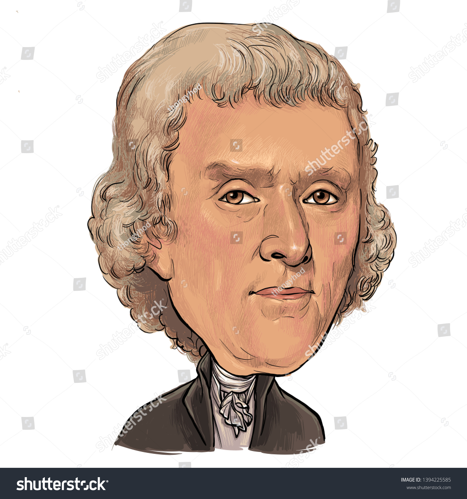 May caricature former president stock illustration