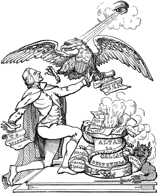 A caricature of jefferson clipart